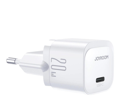 Ładowarka i akumulator JoyRoom Mini ładowarka USB C 20W PD JR-TCF02 biała 6956116742331